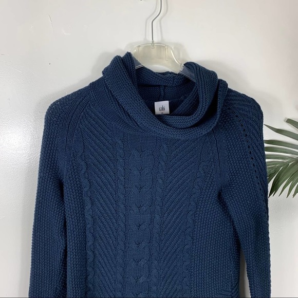 CAbi Cowl Neck Sweater Women XS Navy Blue - Picture 4 of 8